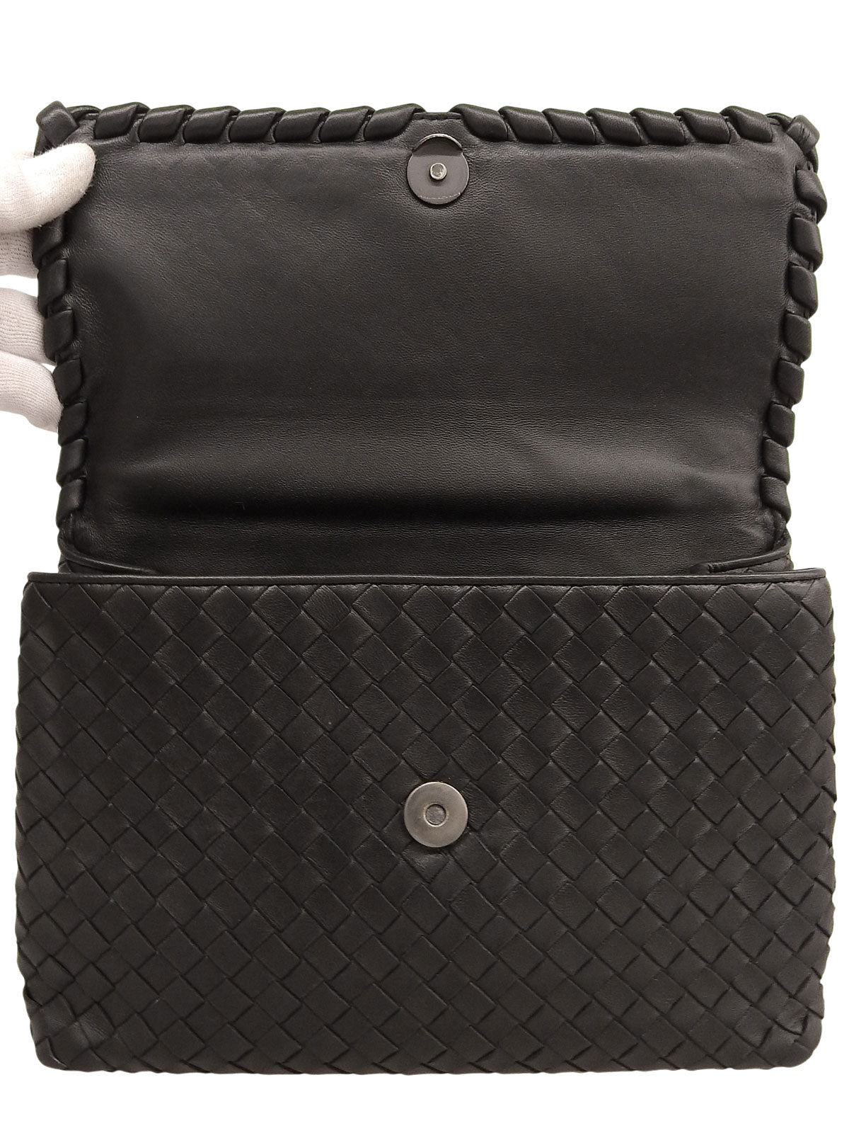 イントレチャートチェーンショルダーバッグ ブラック