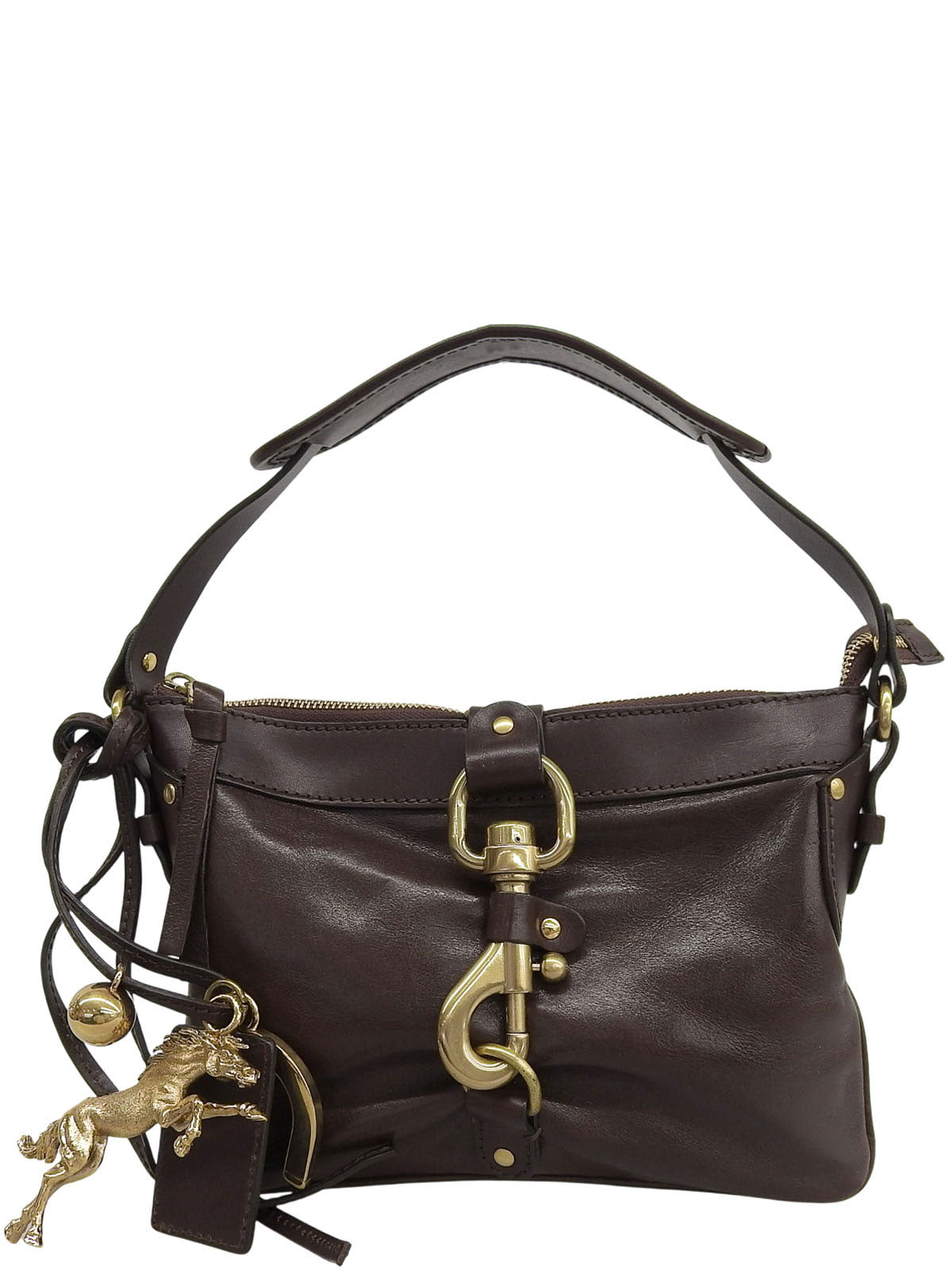 ケララホースシューチャームワンショルダーバッグ ブラウン