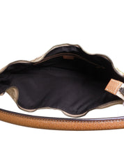 米色帆布 GG 图案单肩包