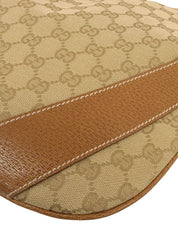 米色帆布 GG 图案单肩包