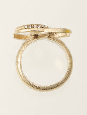 2015 Rhinestone CC Mark Ring Gold #52