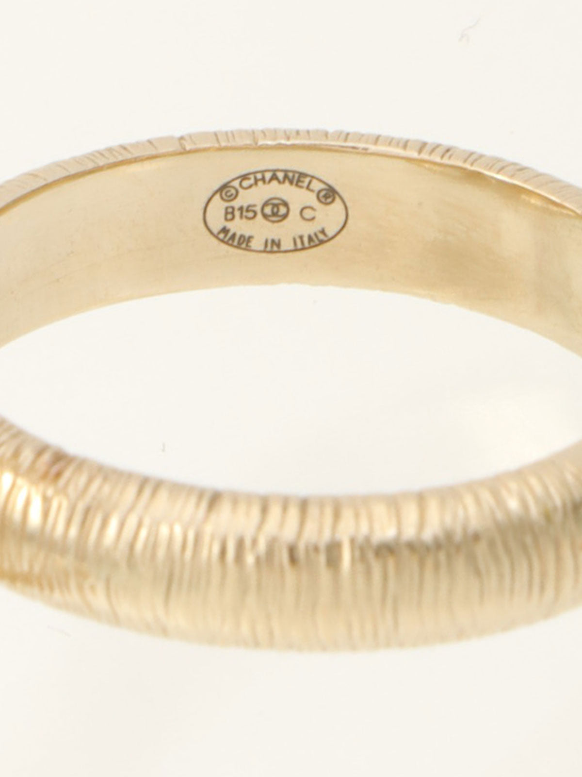 2015 Rhinestone CC Mark Ring Gold #52