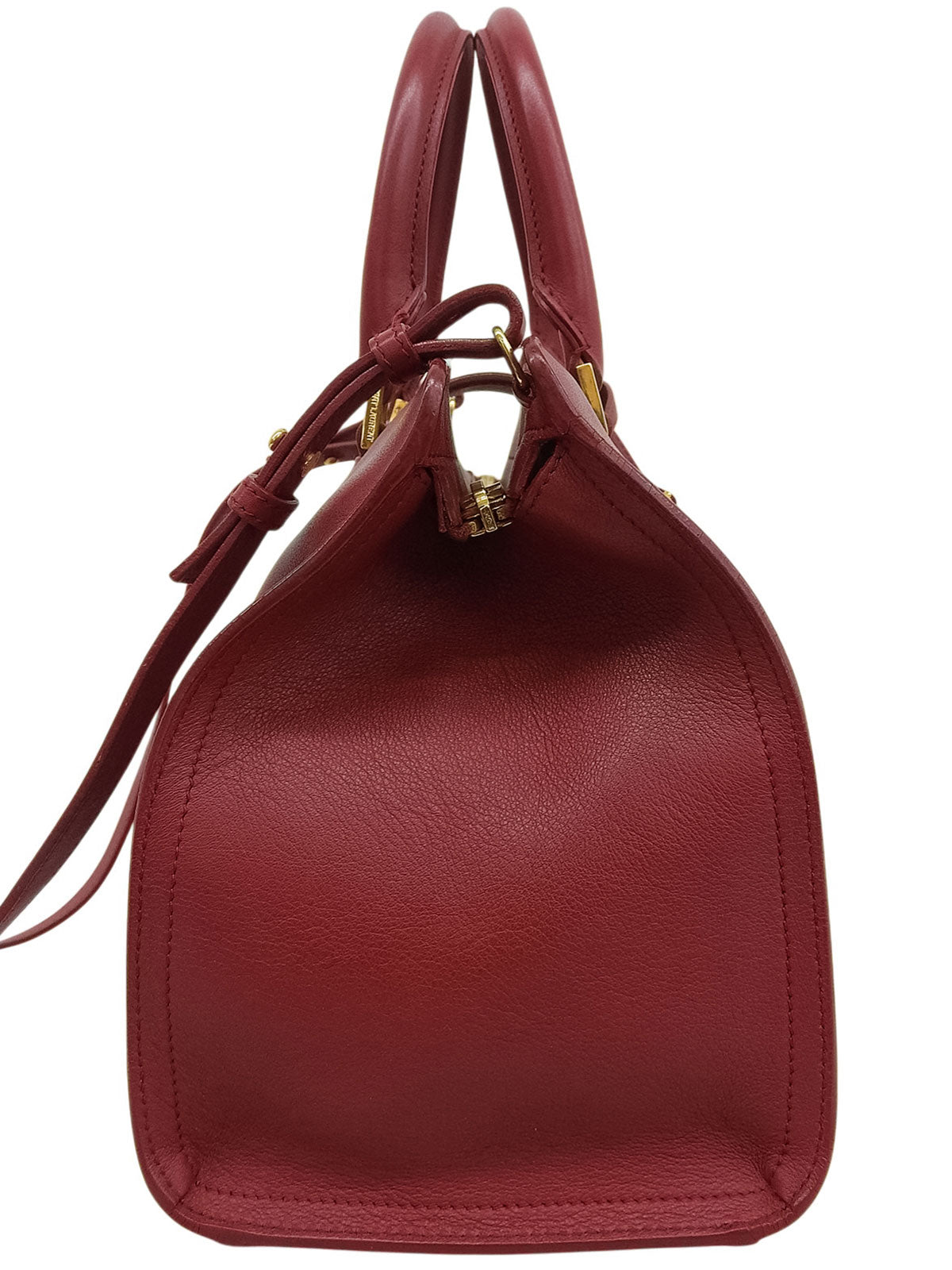 Logo Plate 2-Way Handbag, Bordeaux