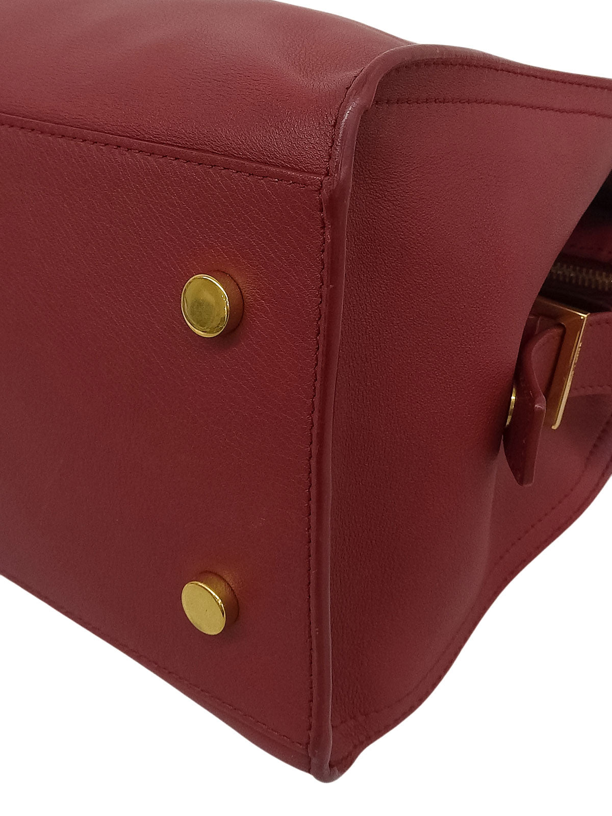Logo Plate 2-Way Handbag, Bordeaux