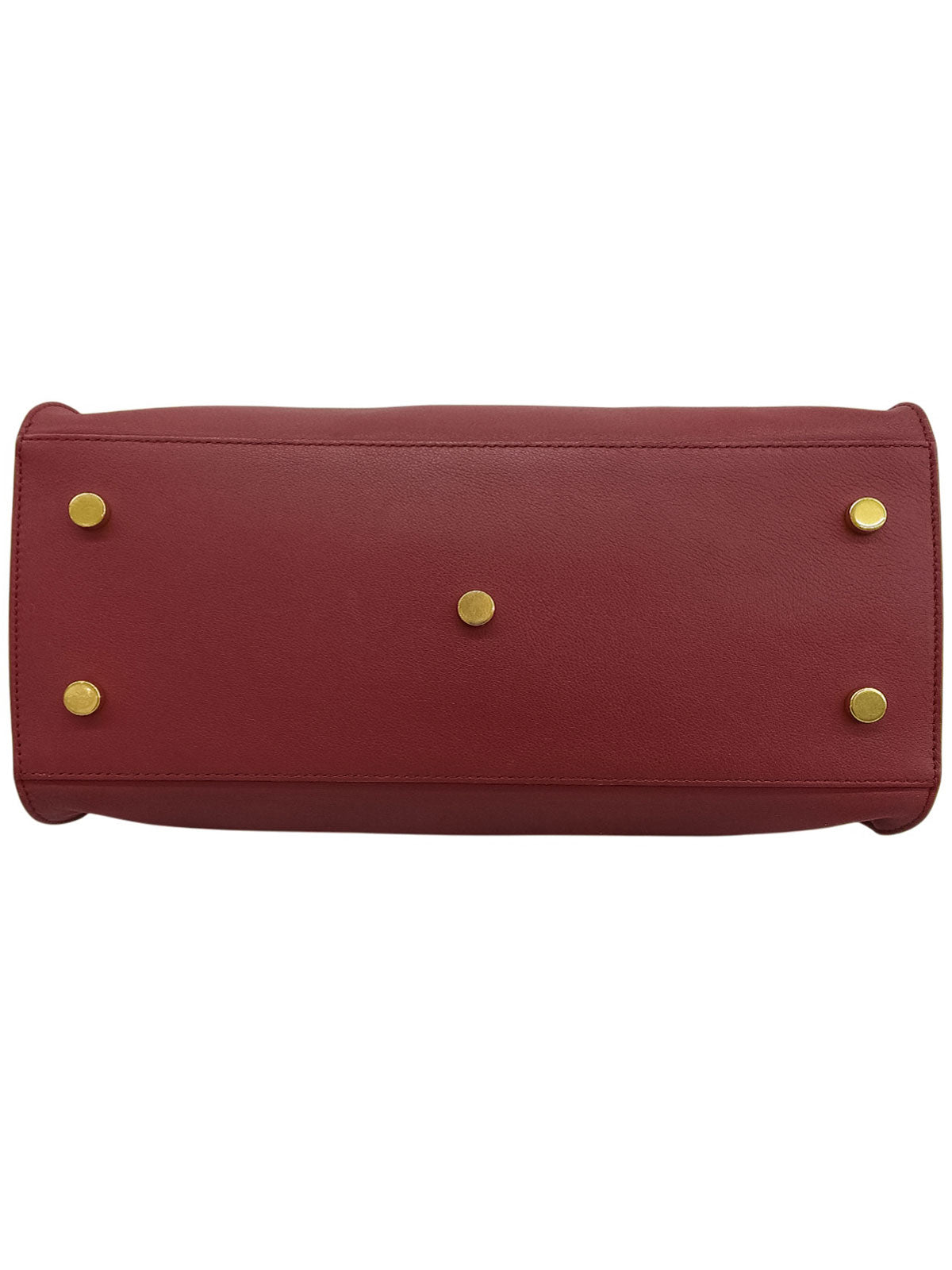 Logo Plate 2-Way Handbag, Bordeaux