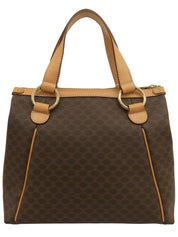 マカダムパターンハンドバッグ ブラウン