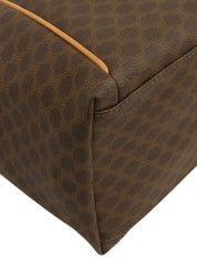 マカダムパターンハンドバッグ ブラウン