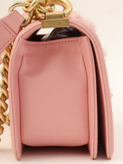 Around 2016 Made Tweed Boy Chanel Chain Shoulder Bag Pink/Multi