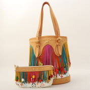 2006年产 Monogram Multicolore Bucket Frange 白色/多色