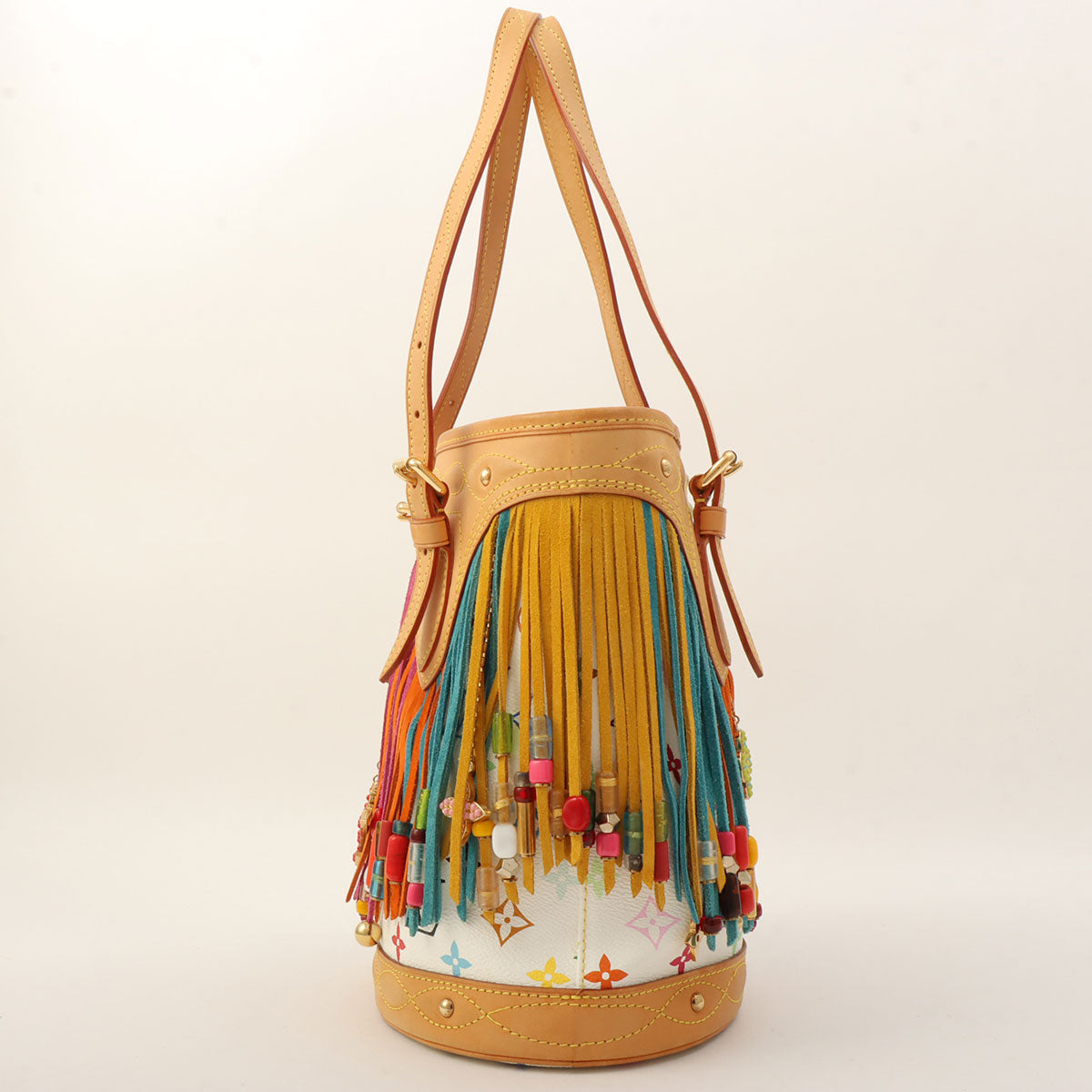 2006年产 Monogram Multicolore Bucket Frange 白色/多色