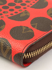 2012年草间弥生联名款Zippy钱包 棕色/红色