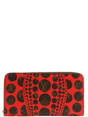 2012 Yayoi Kusama Collaboration Zippy Wallet Brown/Red
