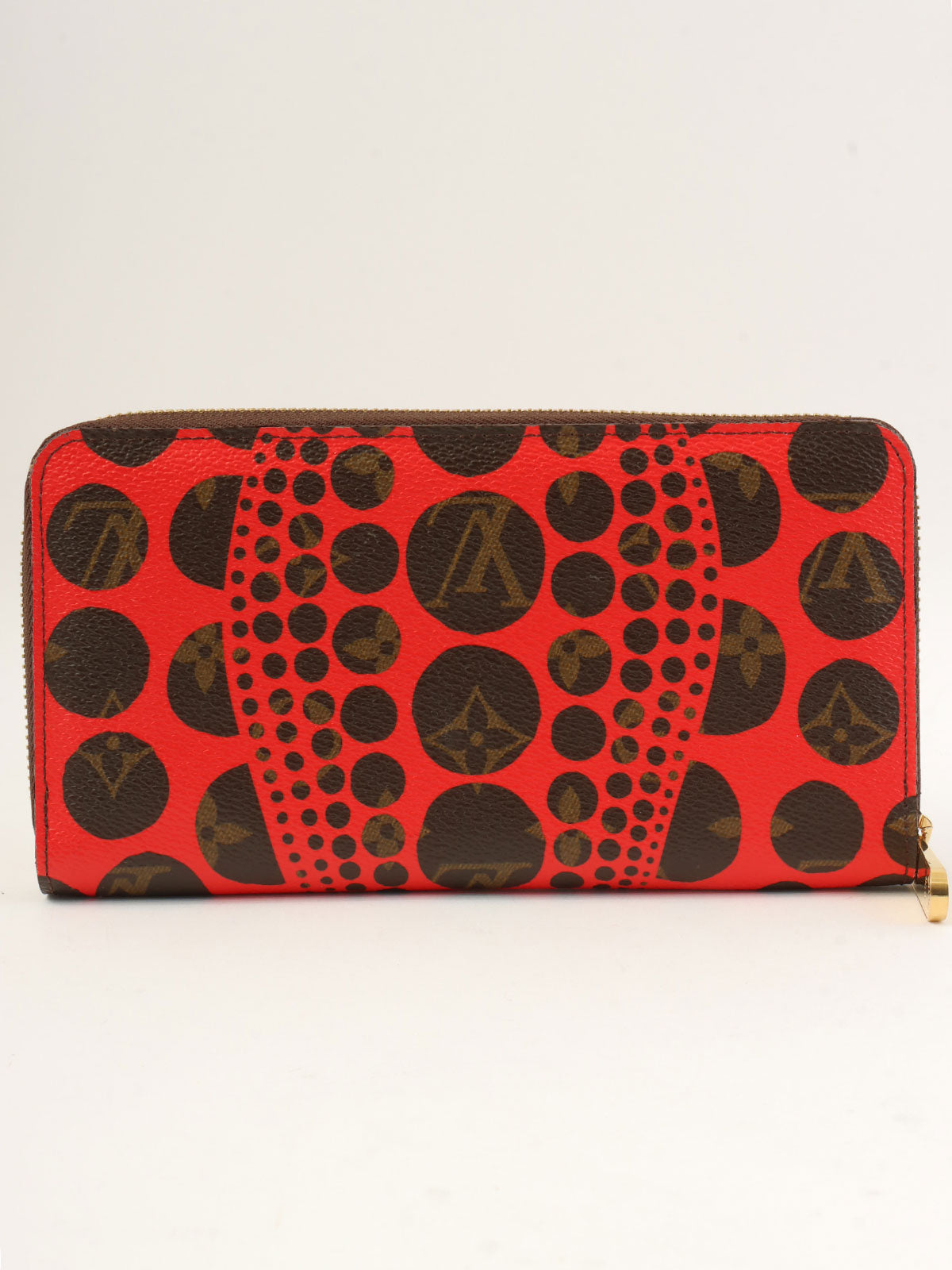 2012年草间弥生联名款Zippy钱包 棕色/红色