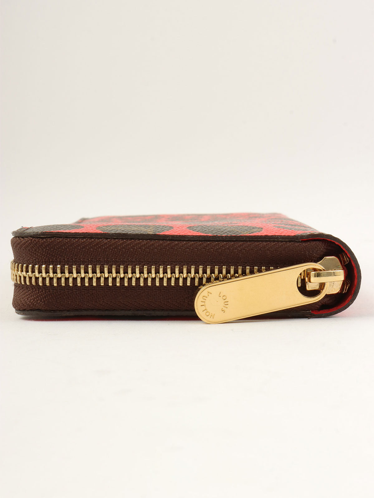 2012 Yayoi Kusama Collaboration Zippy Wallet Brown/Red
