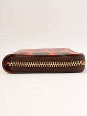 2012年草间弥生联名款Zippy钱包 棕色/红色