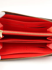 2012 Yayoi Kusama Collaboration Zippy Wallet Brown/Red