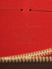 2012 Yayoi Kusama Collaboration Zippy Wallet Brown/Red