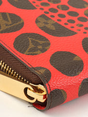 2012年草间弥生联名款Zippy钱包 棕色/红色