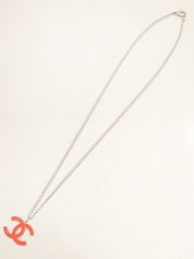 2004 CC Mark Necklace, Silver/Orange