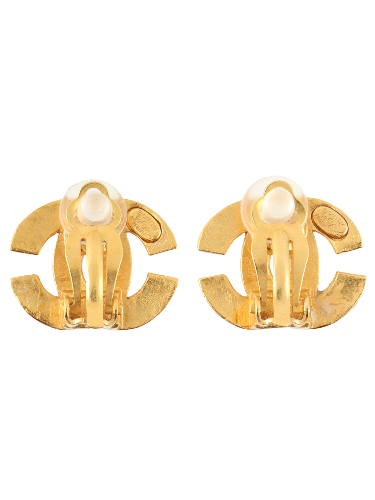 1999 CC Mark Earrings Gold