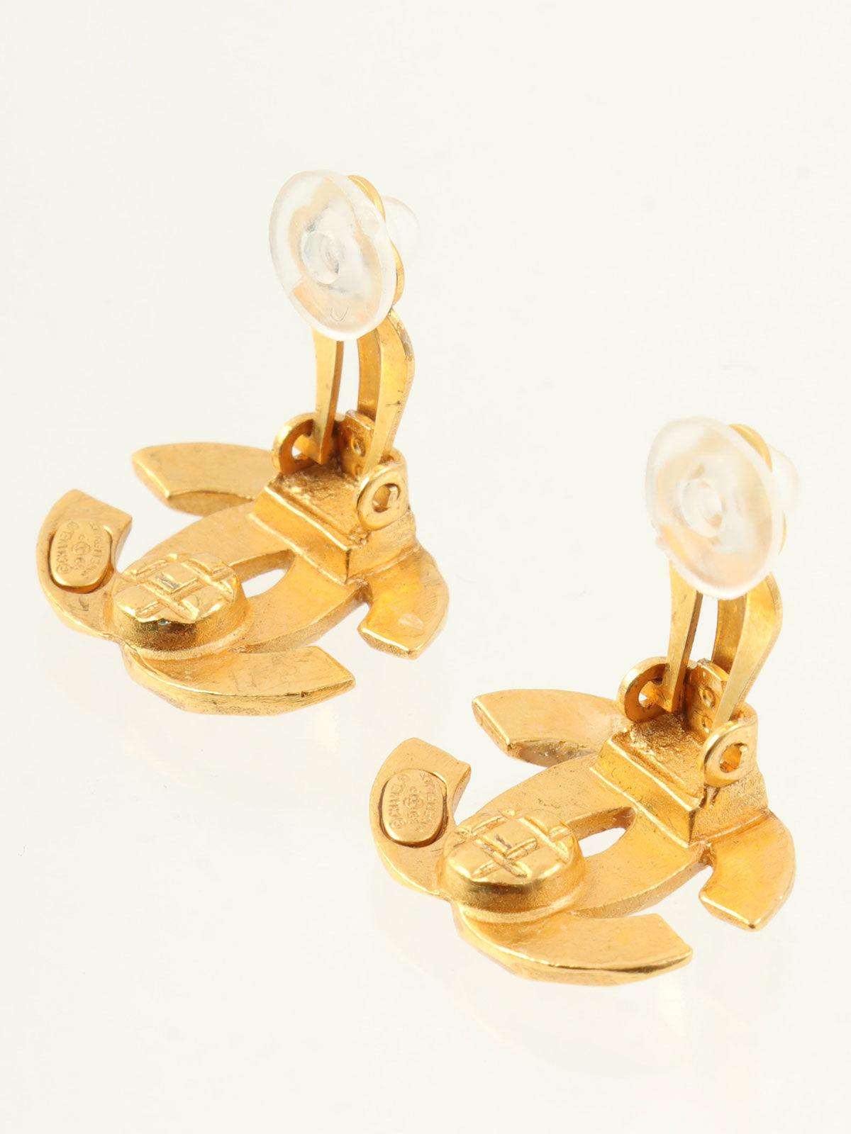 1999 CC Mark Earrings Gold