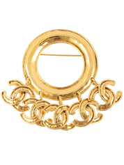 1994 Circle 5CC Mark Swing Brooch Gold