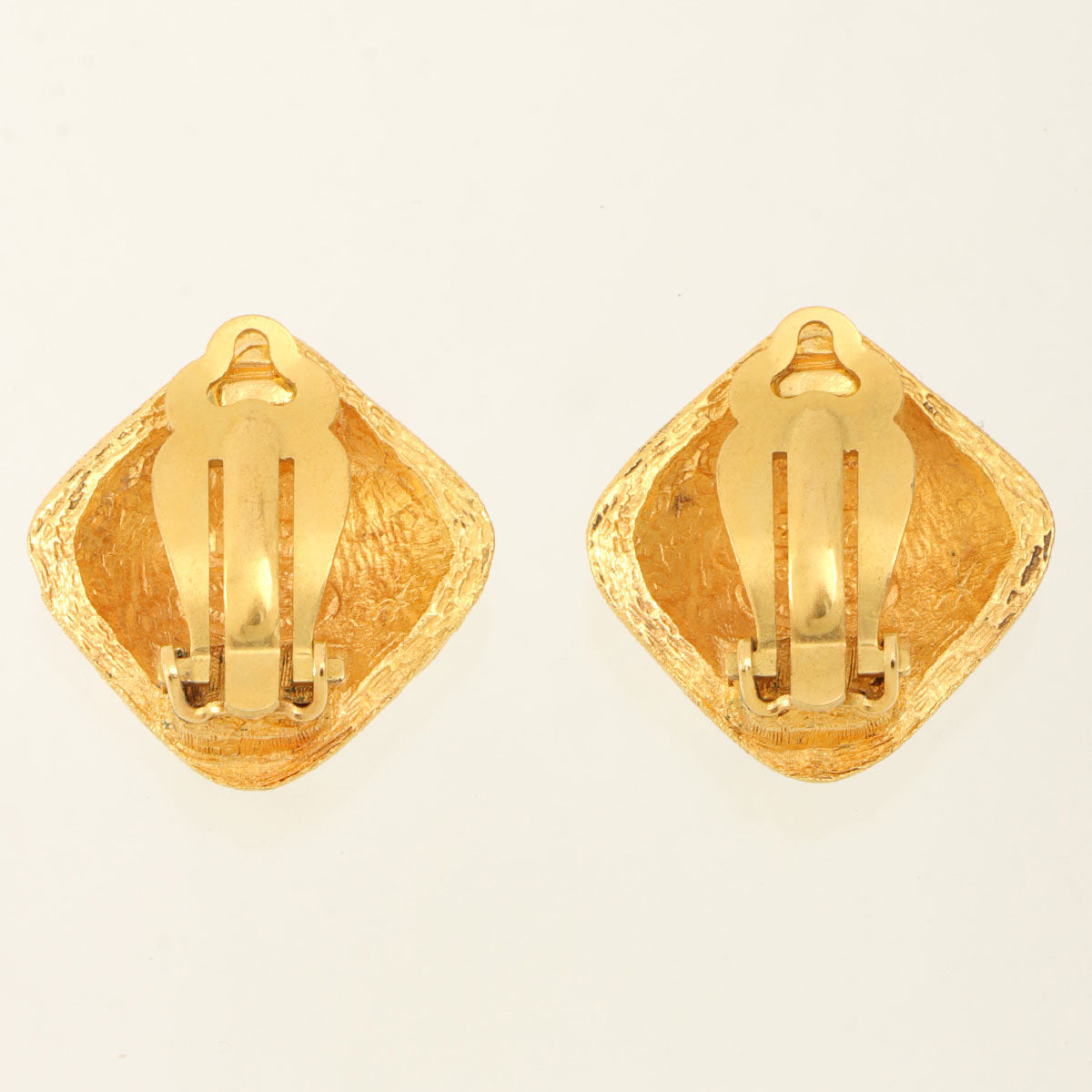 1994 Square CC Mark Earrings Gold