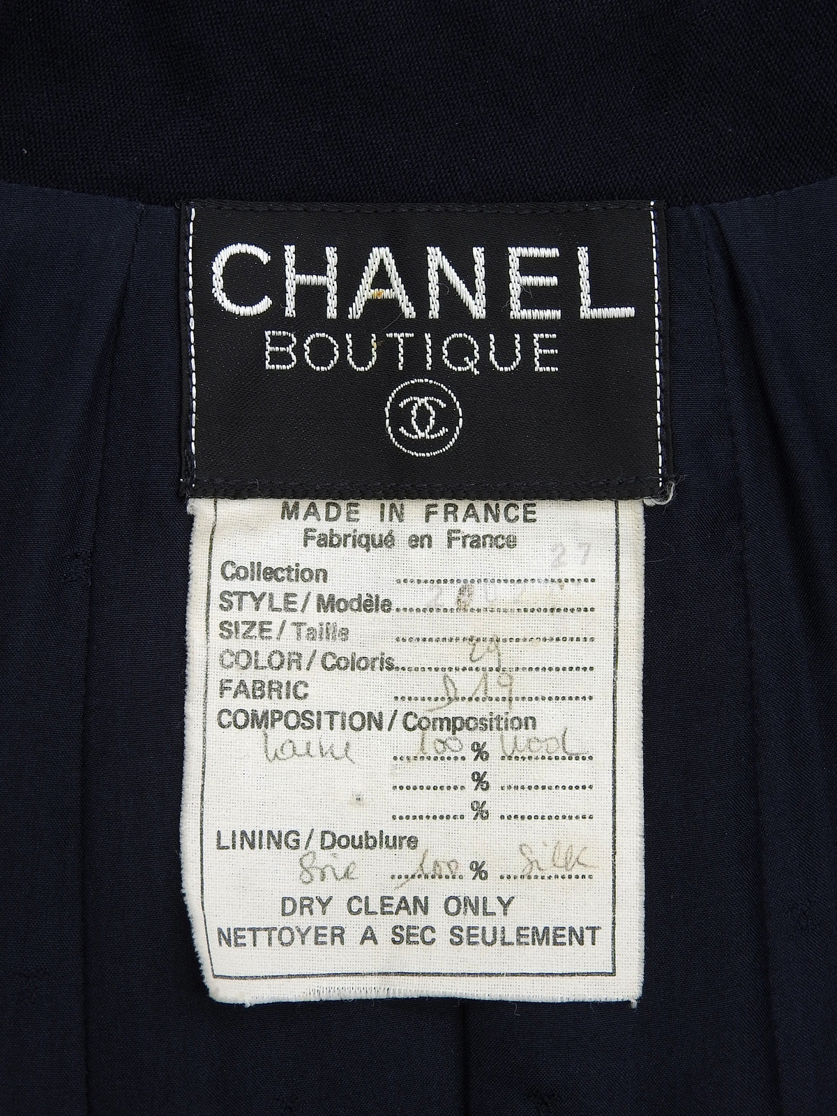 海军羊毛 CC 标志纽扣套装