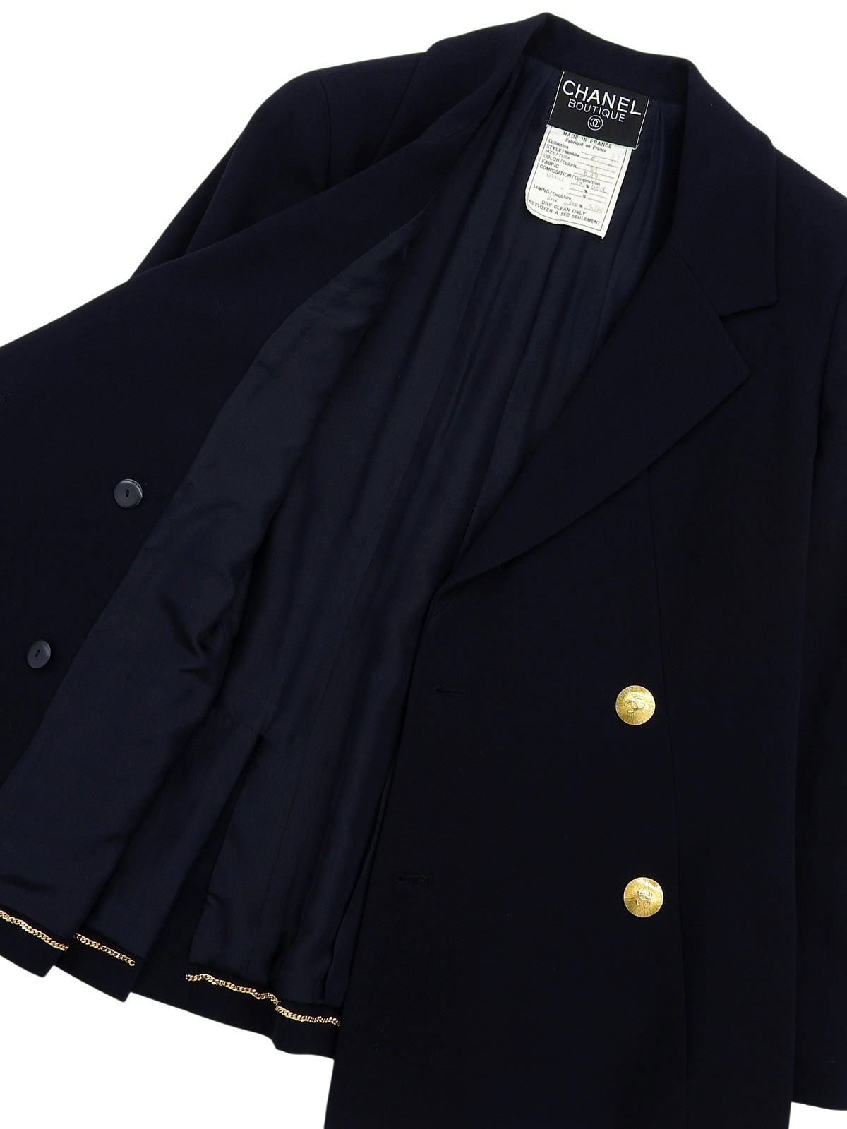 海军羊毛 CC 标志纽扣套装