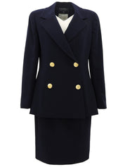 ウールCCマークボタンセットアップ ネイビー