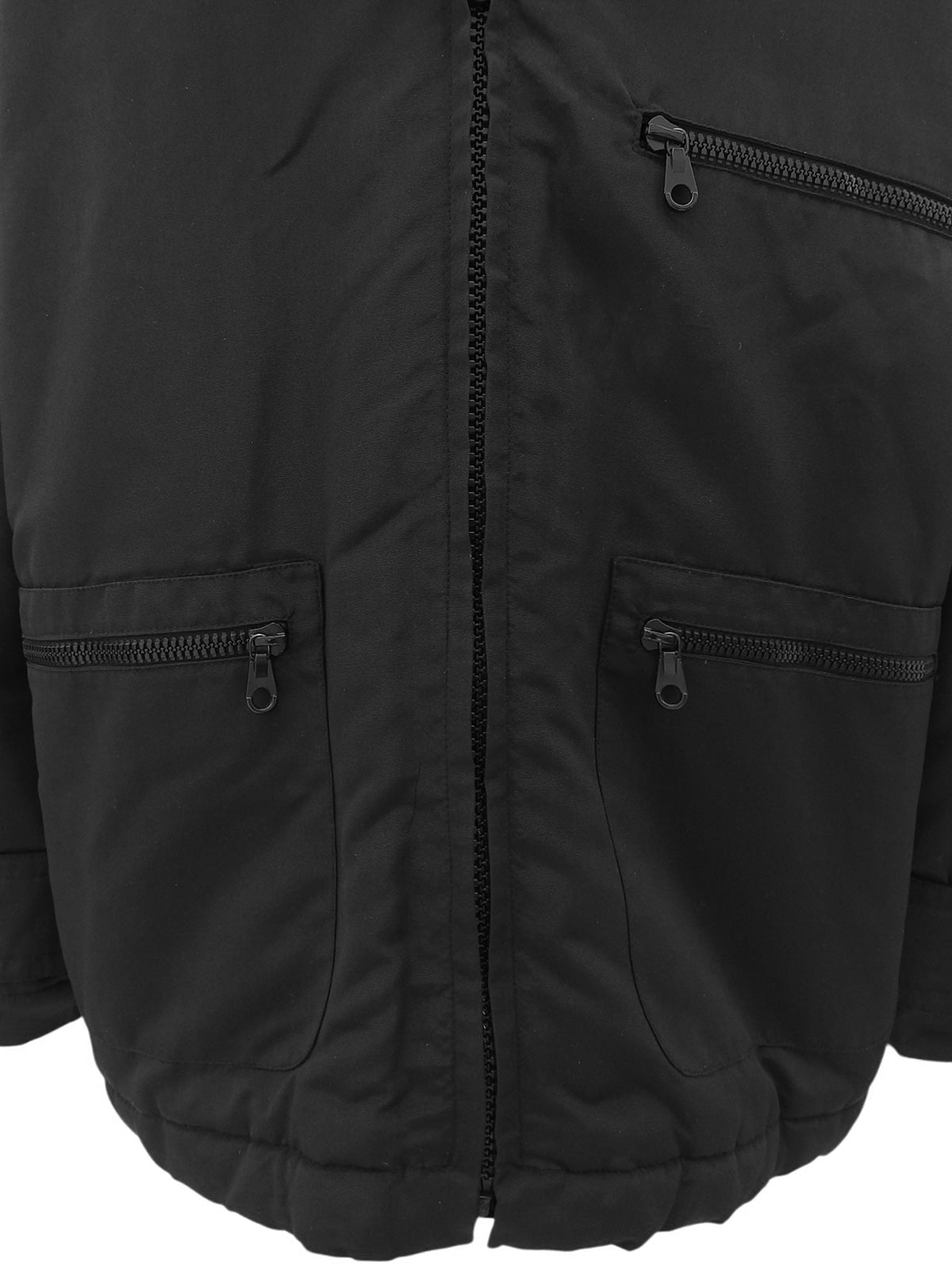 シルクファーダウンジャケット ブラック