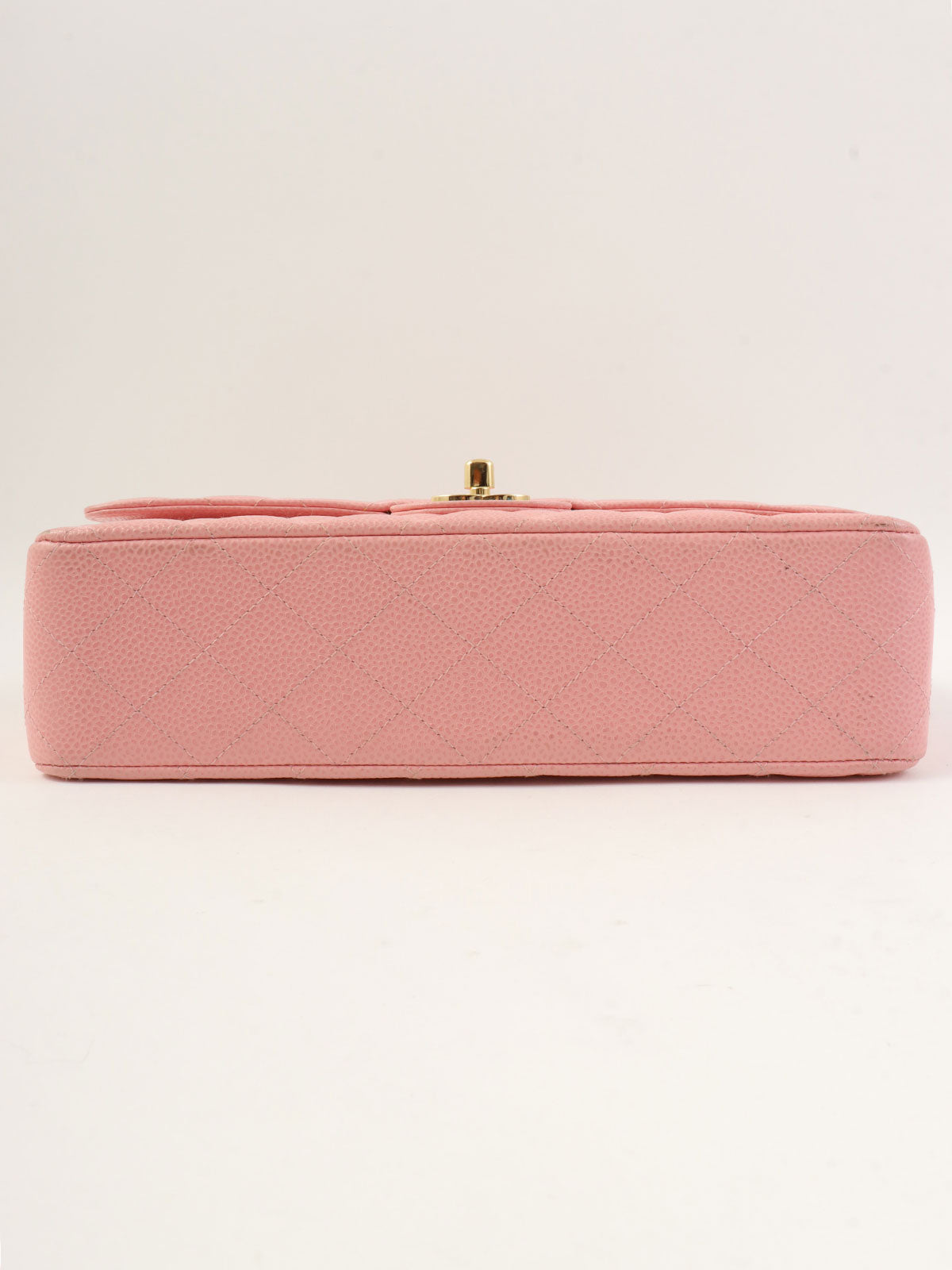 2004 Caviar Skin Classic Flap Chain Bag 25cm Pink