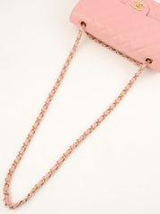 2004 Caviar Skin Classic Flap Chain Bag 25cm Pink
