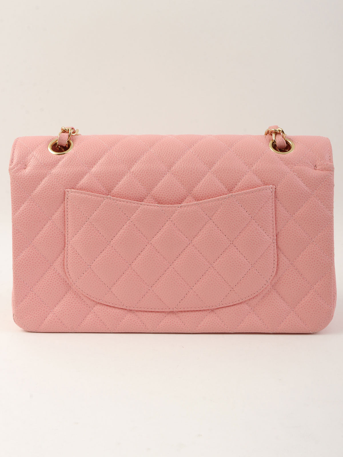 2004 Caviar Skin Classic Flap Chain Bag 25cm Pink