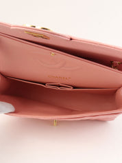 2004 Caviar Skin Classic Flap Chain Bag 25cm Pink