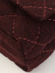 2001年頃製 ウールワイルドステッチCCターンロックチェーンショルダーバッグ ボルドー