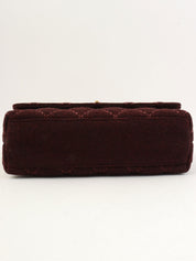 2001年頃製 ウールワイルドステッチCCターンロックチェーンショルダーバッグ ボルドー