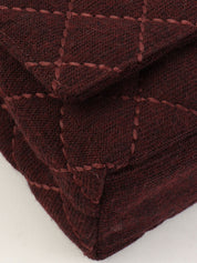 2001年頃製 ウールワイルドステッチCCターンロックチェーンショルダーバッグ ボルドー