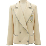 2005 Wool CC Mark Emblem Patch Jacket #42 Beige