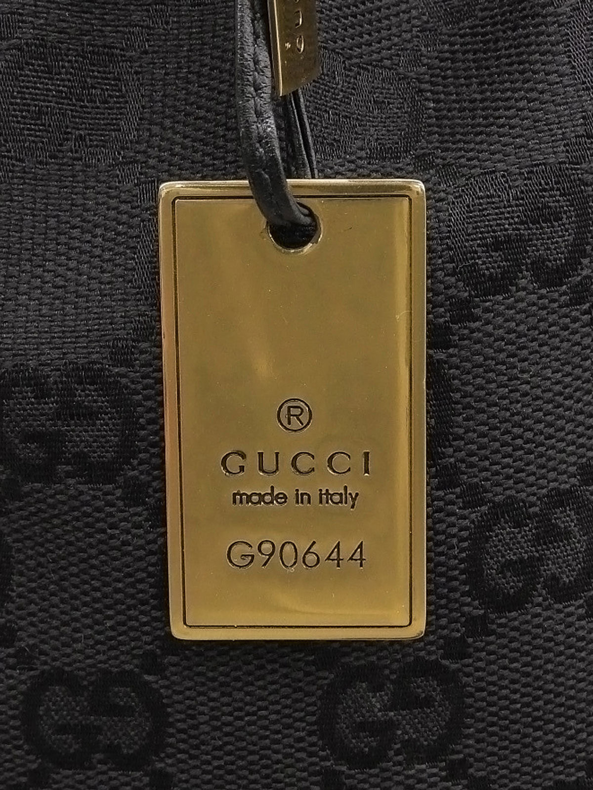 キャンバスGGパターンショルダーバッグ ブラック