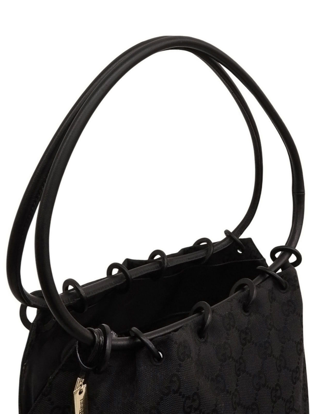 キャンバスGGパターンショルダーバッグ ブラック