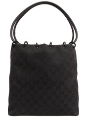 キャンバスGGパターンショルダーバッグ ブラック