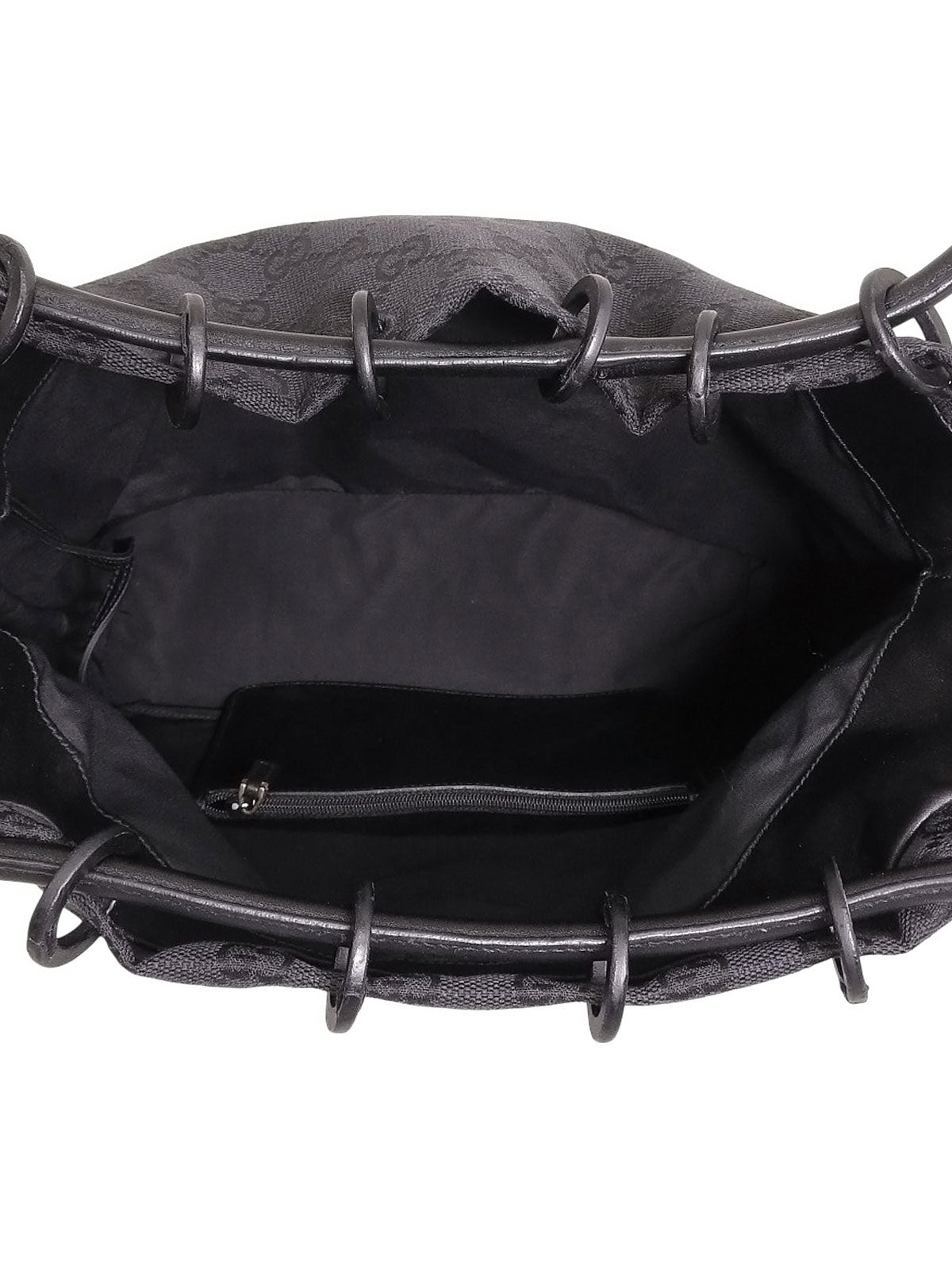 キャンバスGGパターンショルダーバッグ ブラック