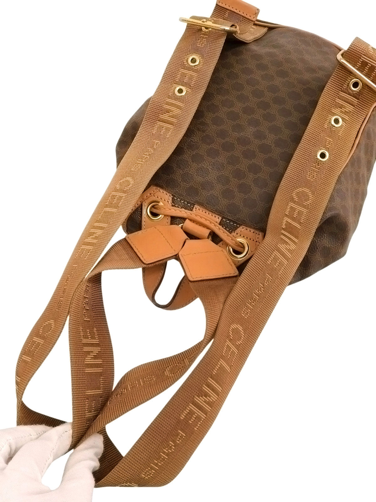 マカダムパターンリュックサック ブラウン