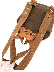 マカダムパターンリュックサック ブラウン