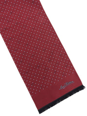 Silk Monogram Dot Pattern Stole - Bordeaux