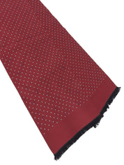 Silk Monogram Dot Pattern Stole - Bordeaux