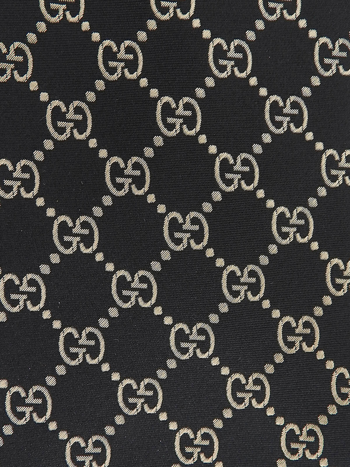 GG pattern tie in black