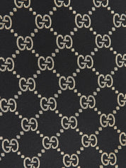 GG pattern tie in black