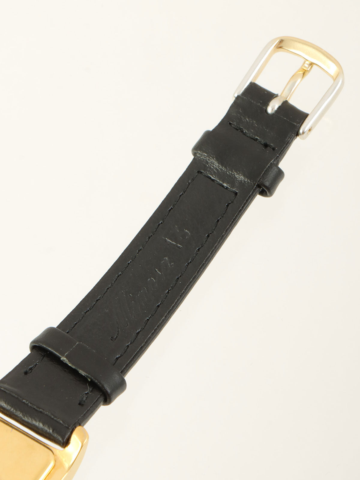 Rectangular Logo Face Watch Black/Gold